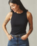 Women's Luxe Rib Tank - Black